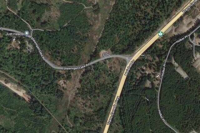 The Ministry of Transportation and Infrastructure is planning some major safety upgrades at the intersection of the Trans Canada Highway and Shawnigan Lake Road. (Screen shot)
