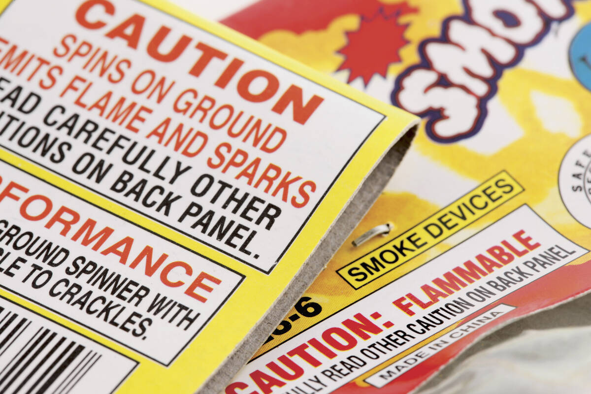 Fireworks Warning Labels