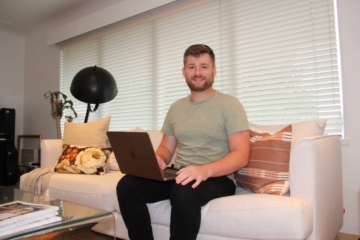 Oak Bay programmer Tyler Weeres spends downtime crafting new programs to help make his life easier. Work such as a regional transit map of where to buy a bus ticket and emailed garbage pickup reminders are catching some attention in the community. (Christine van Reeuwyk/News Staff)