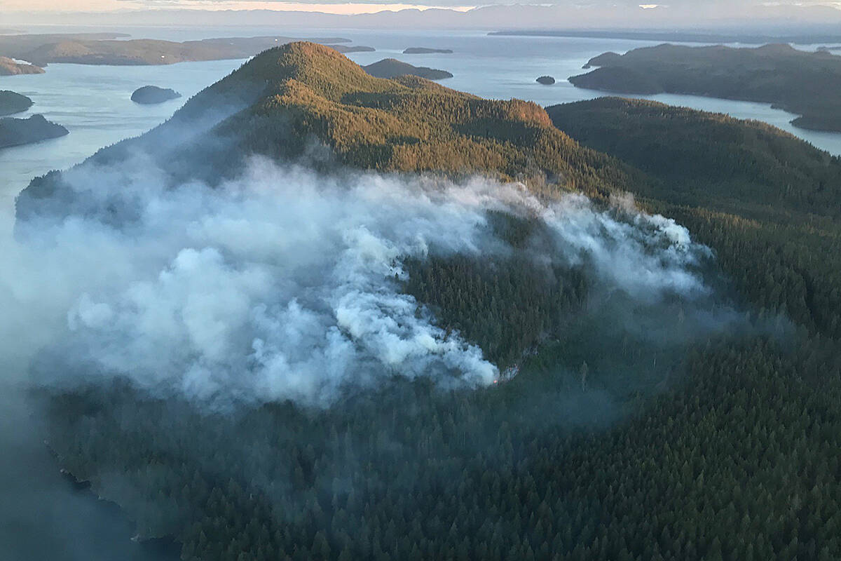 Wildfire protection is being planned for residents in the Surge Narrows area. Photo courtesy BC Wildfire Service