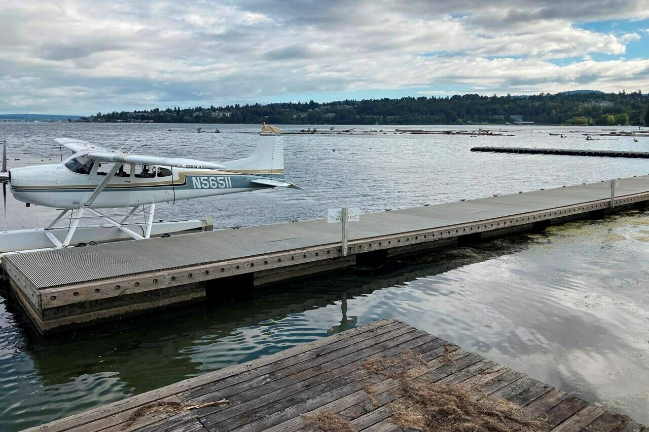 The home base for Northwest Seaplanes and Friday Harbor Seaplanes at the Renton Municipal Airport is seen Monday, Sept. 5, 2022. Aviation regulators in Canada and the United States are being urged to order the immediate inspection of a type of Canadian-built floatplane operated by Friday Harbor Seaplanes that was involved in a deadly crash in Washington state. The aircraft in this photo is a different model.THE CANADIAN PRESS/AP-Martha Bellisle