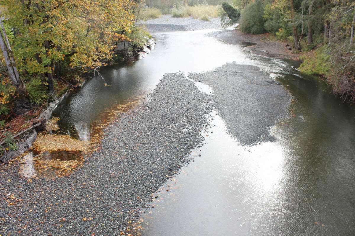 The Chemainus River water levels remained low into late October, but that can change very quickly with a few days of heavy rains. (Photo by Don Bodger)