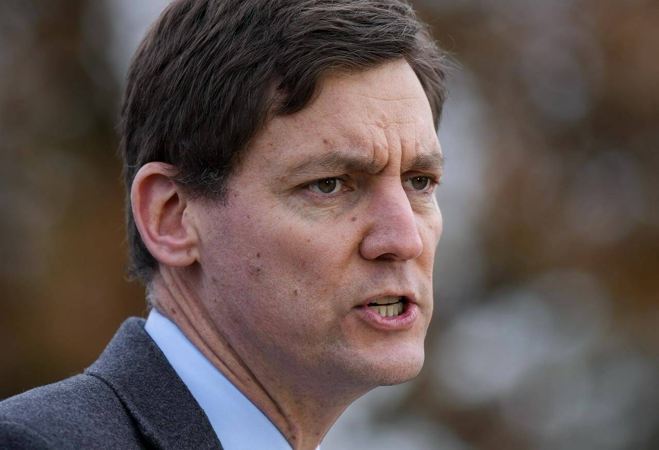B.C. Premier David Eby makes an announcement in Vancouver, on Sunday, November 20, 2022. British Columbia’s Opposition Liberals are calling for independent audits of two social housing providers as the premier marks his first days in office laying out his vision to tackle the housing crisis. THE CANADIAN PRESS/Darryl Dyck