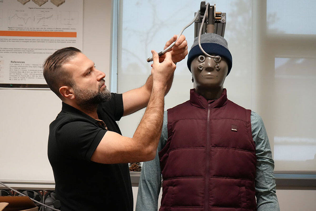 UBCO, many other universities, and Lululemon are working on more comfortable athletic fabric. (Photo - UBCO/Contributed)