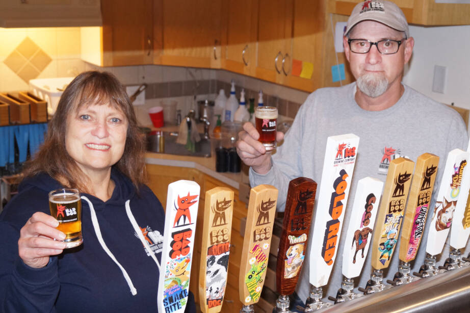 Bad Dog Brewing Company co-owners Rosie and John Lyle earned the Business of the Year award for 2022 from the Sooke Region Chamber of Commerce and placed second in the People's Choice category. (Rick Stiebel - Sooke News Mirror)