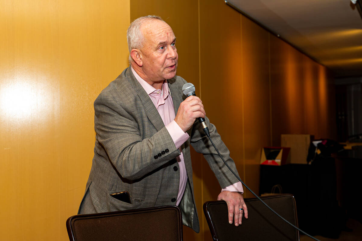 Anawim House director Terry Edison-Brown speaks at their WE fundraiser at Laurel Point Inn. (Courtesy of Christian J. Stewart Photography)