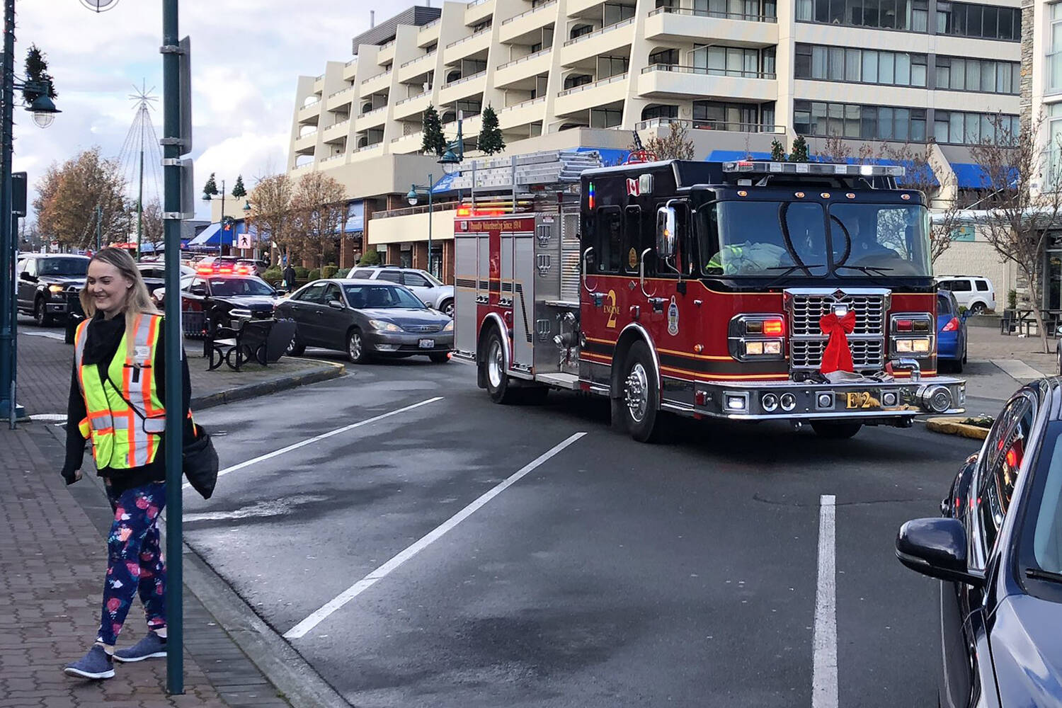 Fire trucks from three departments will roll through the communities during the Peninsula Firefighters Food Drive on Dec. 10. (Sidney Volunteer Fire Department/Twitter)