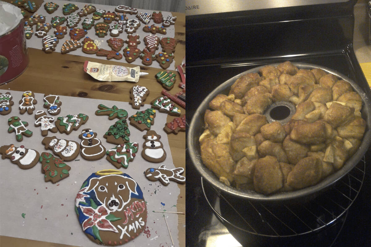 Baking is a big part of Christmas traditions for some. On the left are Teresa Ackroyd’s gingerbread cookies and on the right is Angela Ferguson’s monkey bread. (Courtesy of Teresa Ackroyd/Angela Ferguson)