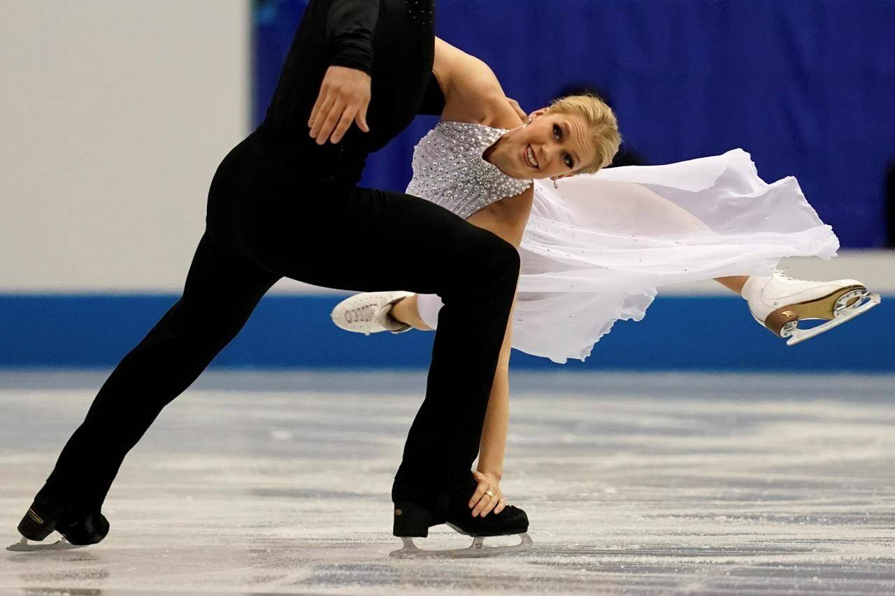 Canada’s Kaitlyn Weaver and Andrew Poje perform their ice dance free dance during the ISU World Team Trophy Figure Skating competition Friday, April 12, 2019, in Fukuoka, southwestern Japan. THE CANADIAN PRESS/AP-Toru Hanai