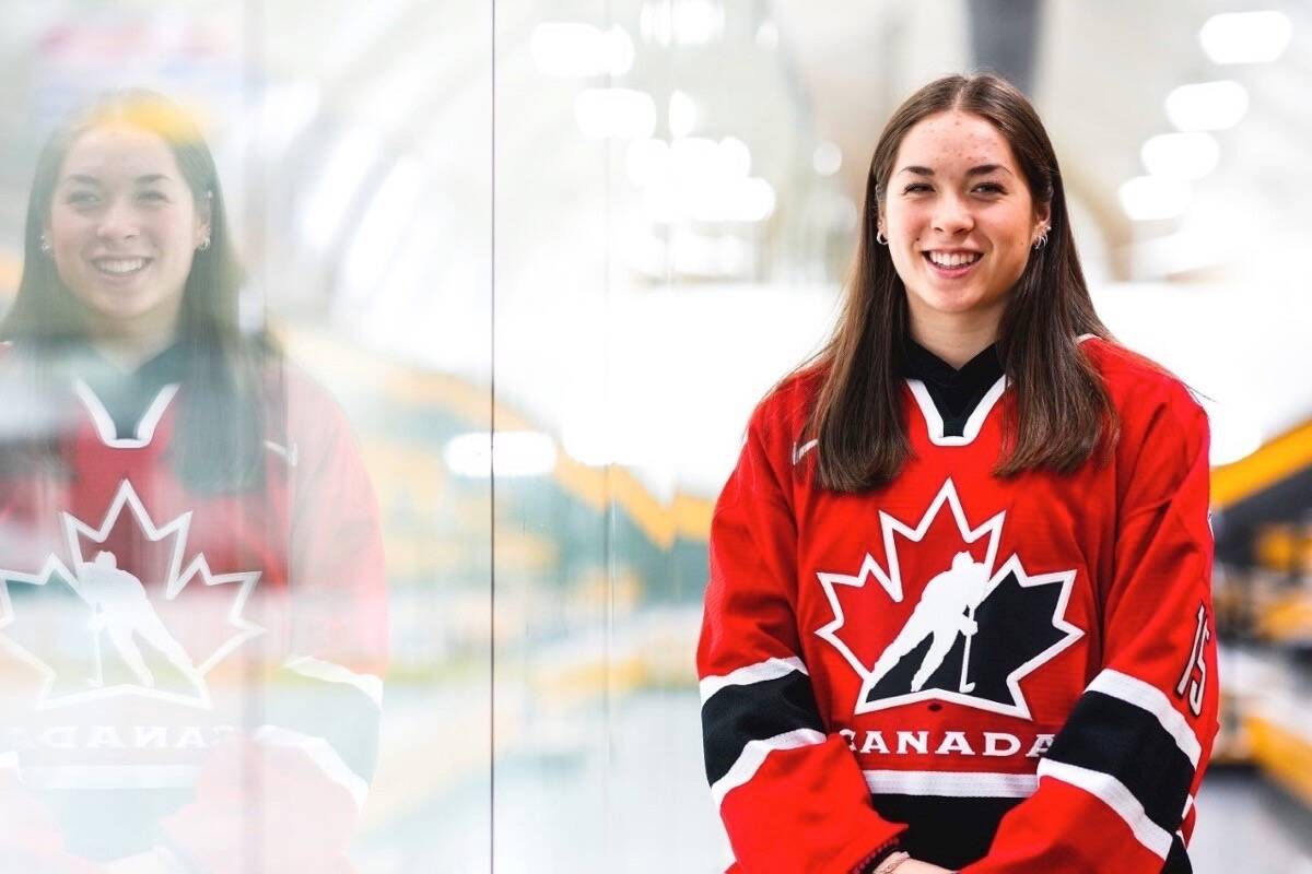 Morgan Jackson of Courtenay has been named to the Canadian hockey team for the 2023 IIHF U18 Women’s World Championship next month in Sweden. Photo supplied