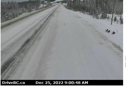 The Connector is icy and people are urged to avoid travel until the freezing rain warning subsides. (Drive BC)