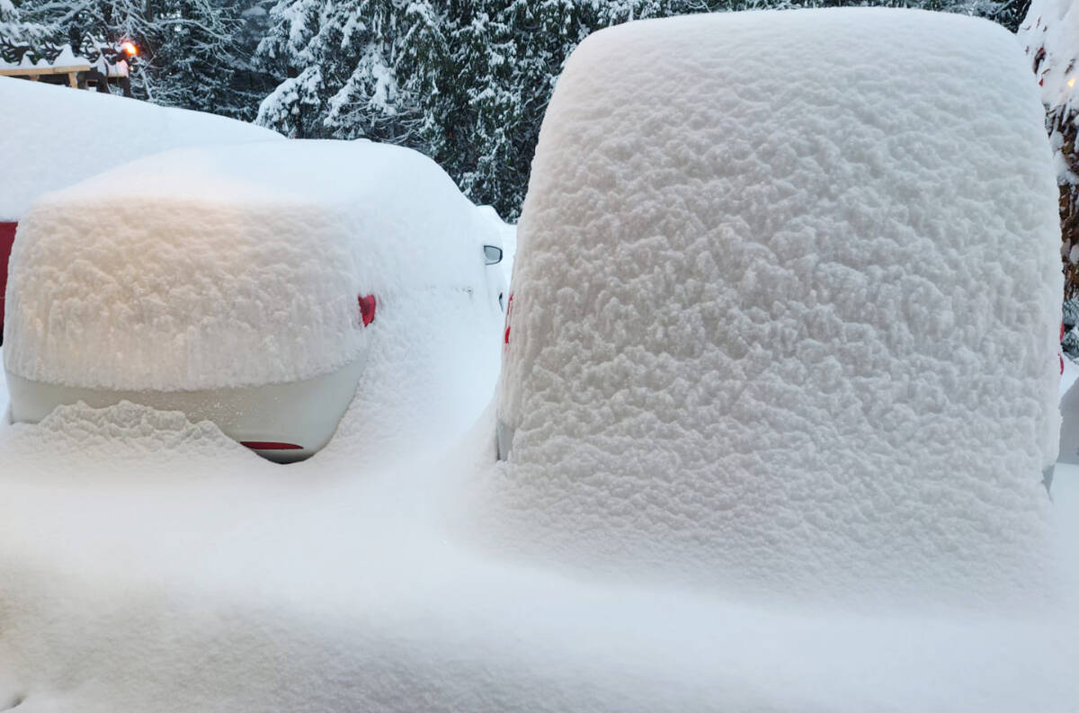 A heavy snowfall Dec. 20 buried cars and anything else left out in the open. (Photo by Carolyn Dykeman)