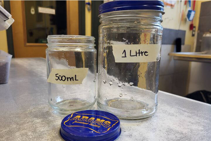 These wide-mouthed Adams Peanut Butter jars are used for storing formula, fluids and food, helping staff and volunteers keep hungry bellies full at the BC SPCA Wild Animal Rehabilitation Centre in Metchosin. (Wild ARC/Facebook)