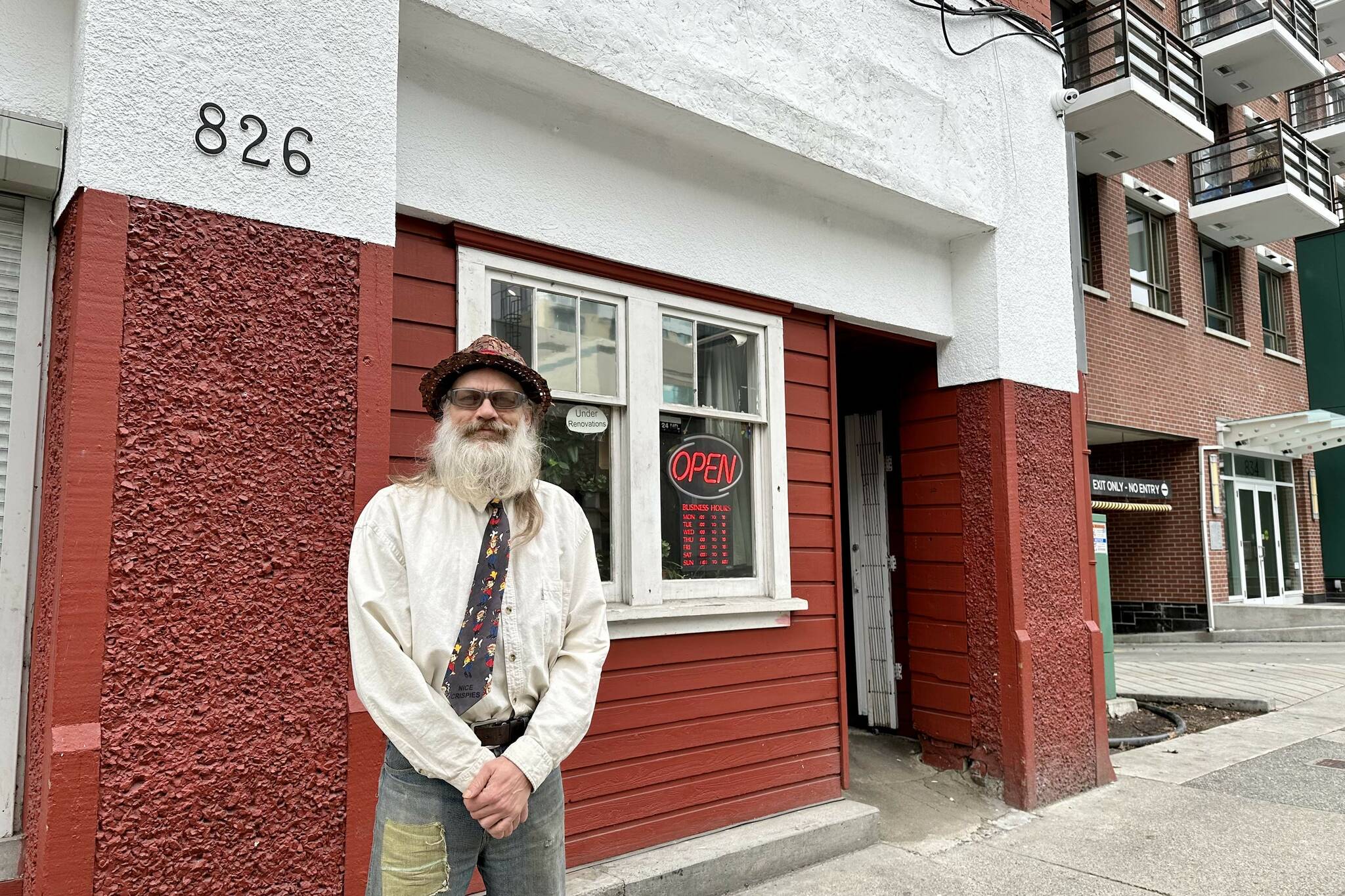 Victoria Cannabis Buyers Club founder Ted Smith said the club’s Johnson Street store and consumption site remains open despite the building’s owner serving them an eviction notice effective Jan. 2. (Justin Samanski-Langille/News Staff)