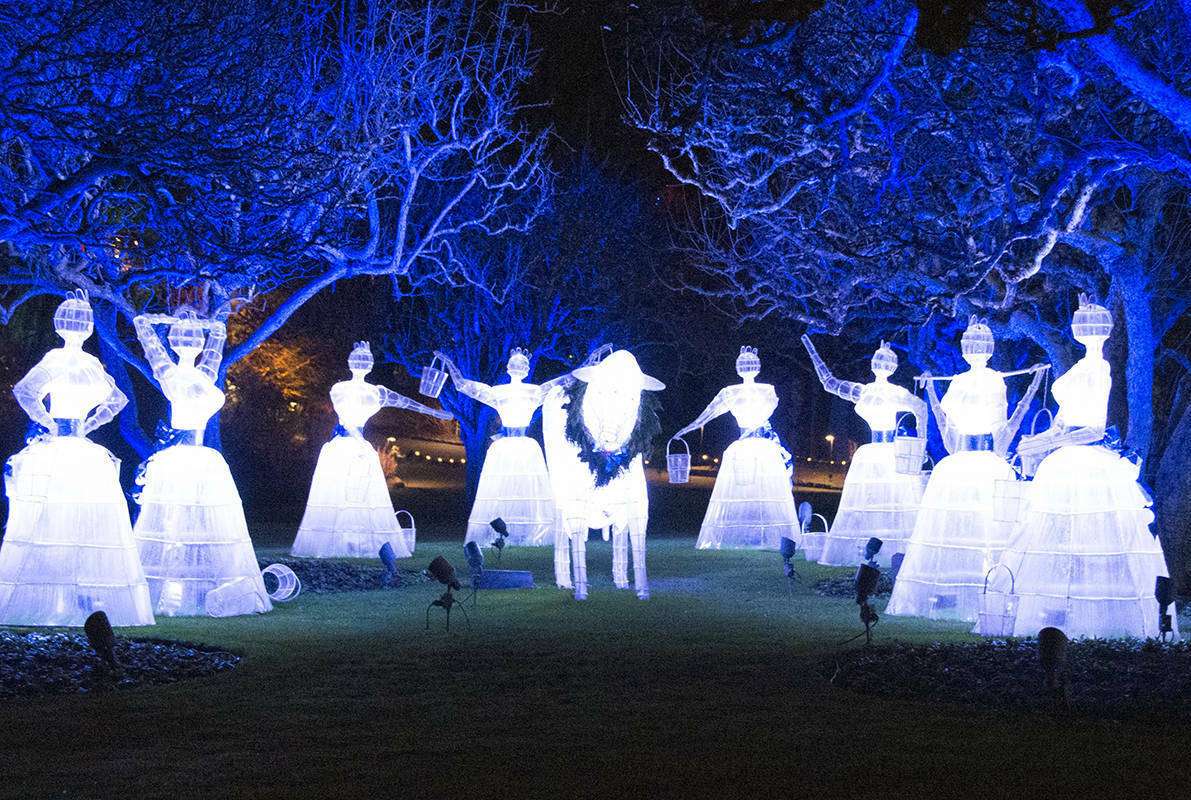 The final night the Butchart Gardens Christmas lights display will be open is Friday (Jan. 6.) (Black Press Media Files)