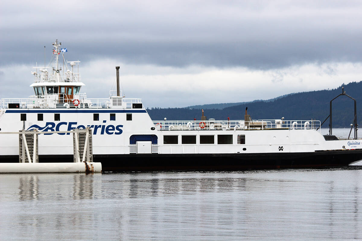 The MV Quinitsa docked at Crofton. (File photo by Don Bodger)