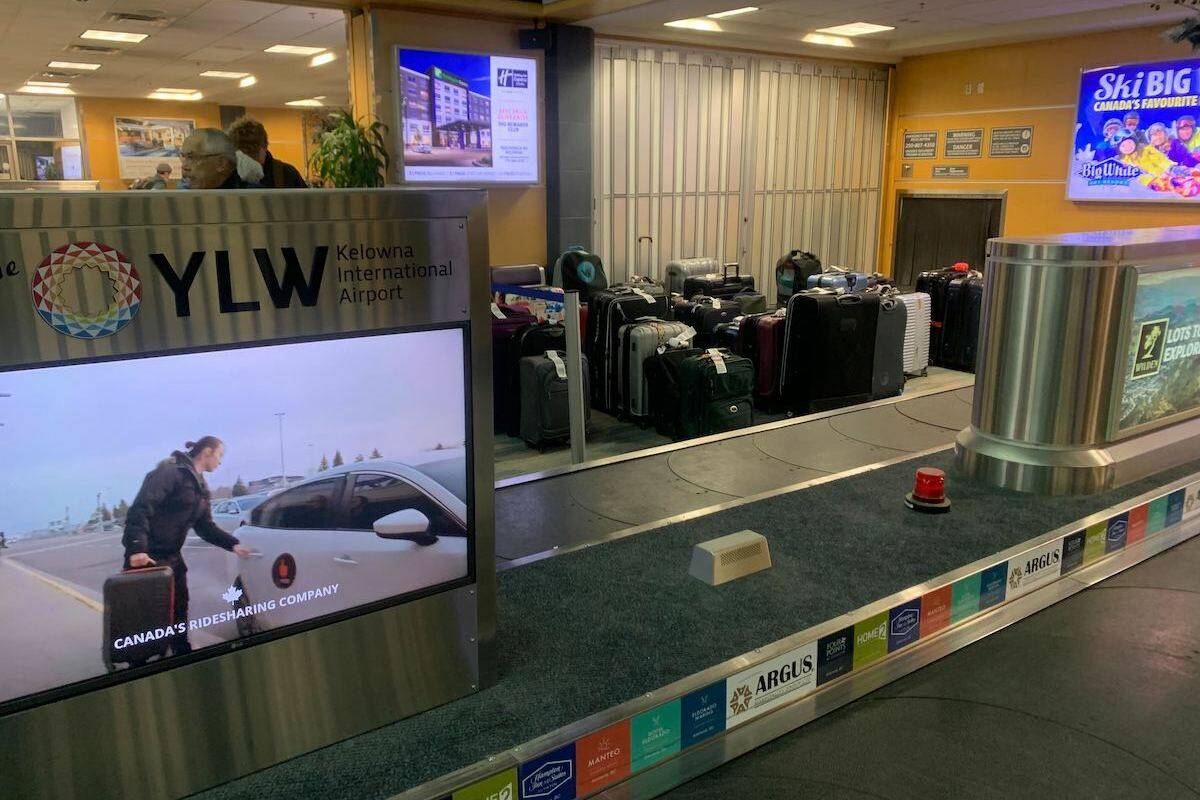 The Kelowna International Airport experienced many delays and cancellations over the holidays because of weather conditions. (Brittany Webster/Capital News)