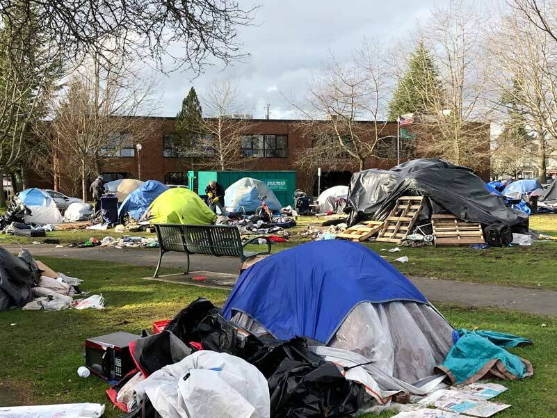 A tent city. (Photo by Morf Morford)