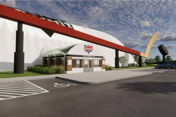 An artist’s rendering of the new Summit Ice Centre and what could be the next World’s Largest Hockey Stick if the plan, approved by Lockport City Council goes ahead. (Lockport City Council document)