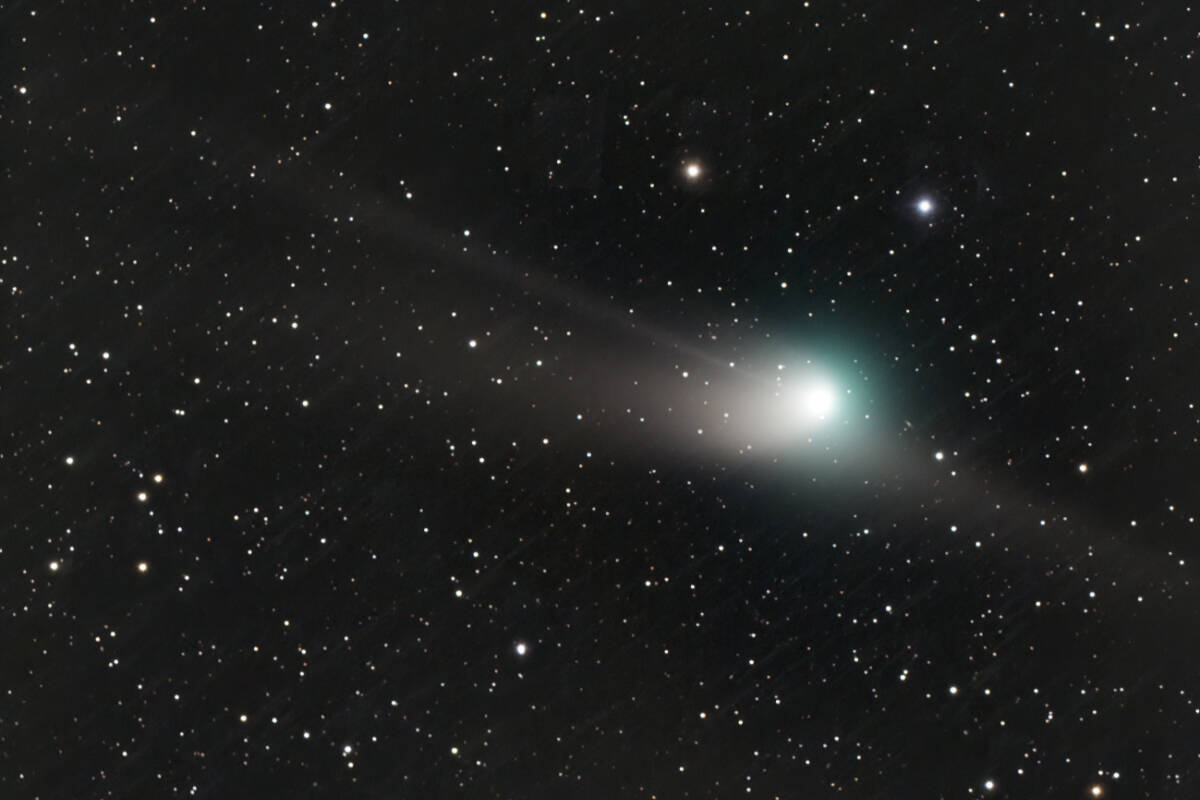 Victoria star photographer Lucky Budd captured the C/2020 E3 (ZTF) comet on camera during a brief break in cloudy skies on Jan. 21. (Photo by Lucky Budd)