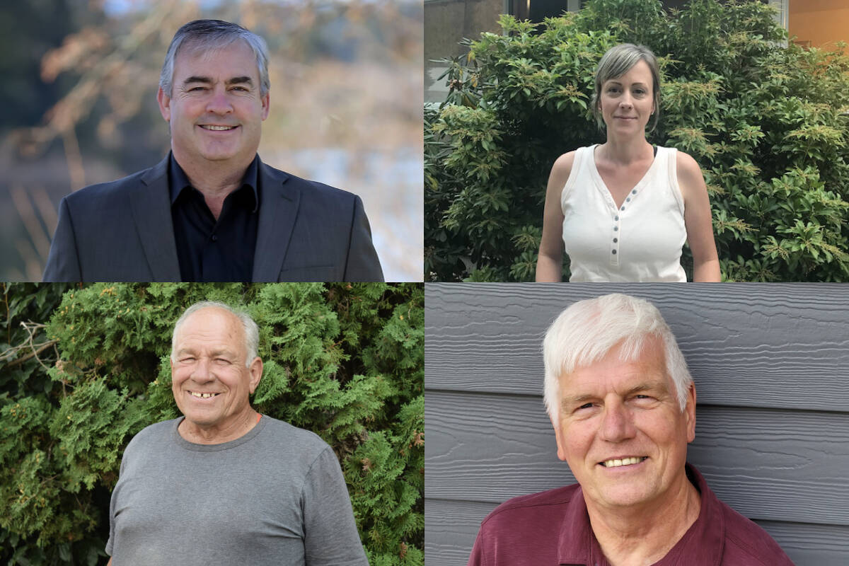 The four candidates for the Cherry Creek byelection. Clockwise from top left: Darren DeLuca, Jen Smith, Mike Sparrow and Tom Verbrugge. (SUBMITTED PHOTOS)