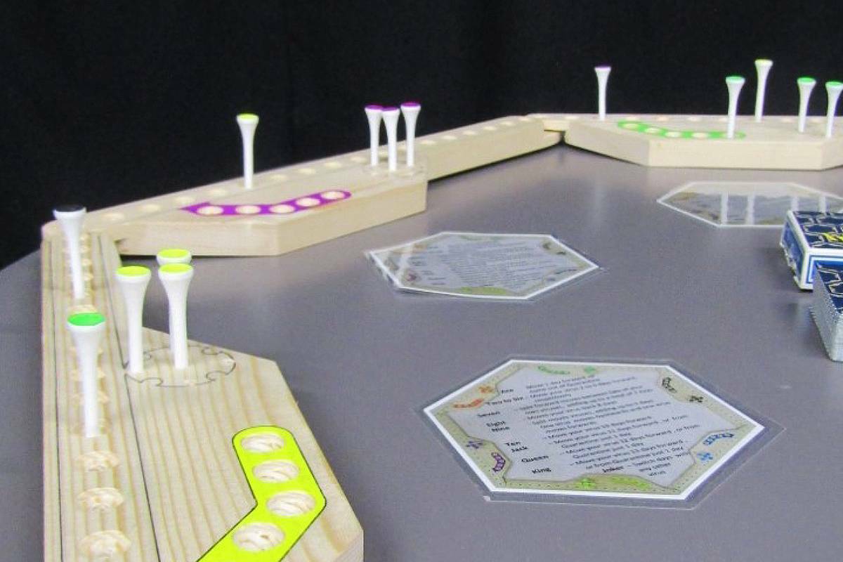 Artist Fran Usher will present an art installation at the Gabriola Art Council on South Road based on a board game created in response to observed human behaviour during the COVID pandemic. Community members are invited to observe the installation, or play the game, Feb. 4-5. (Submitted photo)