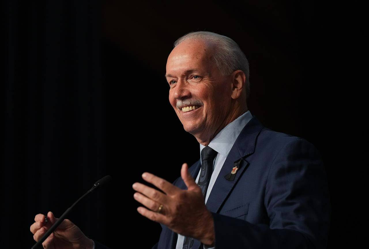 Forner premier John Horgan is leaving provincial politics. He made the announcement Thursday in the provincial legislature. (THE CANADIAN PRESS/Darryl Dyck)