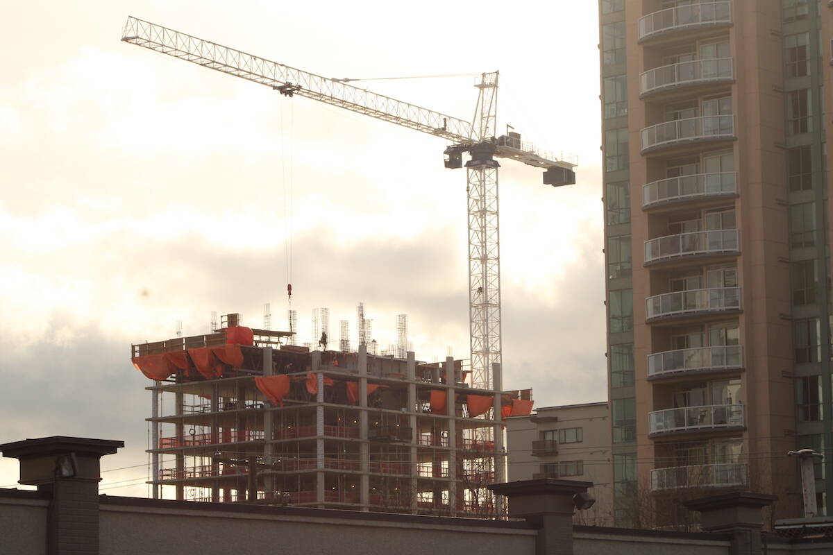 Commercial, institutional, industrial and multi-unit residential buildings combined make up about a third of Victoria’s total emissions and use natural gas for 88 per cent of their heating needs. New construction will have to produce zero emissions as of July 2025. (Jake Romphf/News Staff)