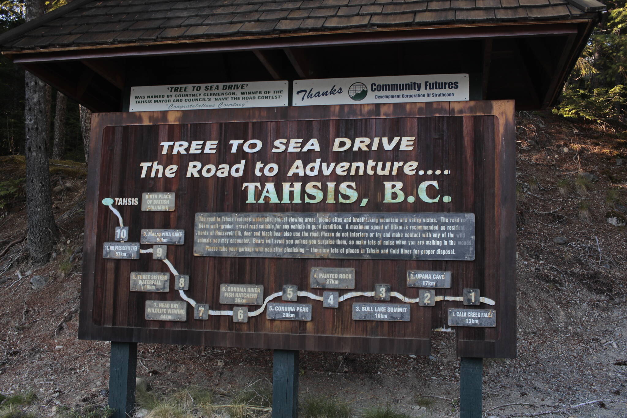 Tahsis is 66 km from Gold River, which is the closest community with a grocery store, since the Gold River Co-op opened. The Strathcona Regional District is looking into a bus service along the route between Tahsis and Campbell River, as well as one from Kyuquot to Campbell River. Photo by Marc Kitteringham/Campbell River Mirror