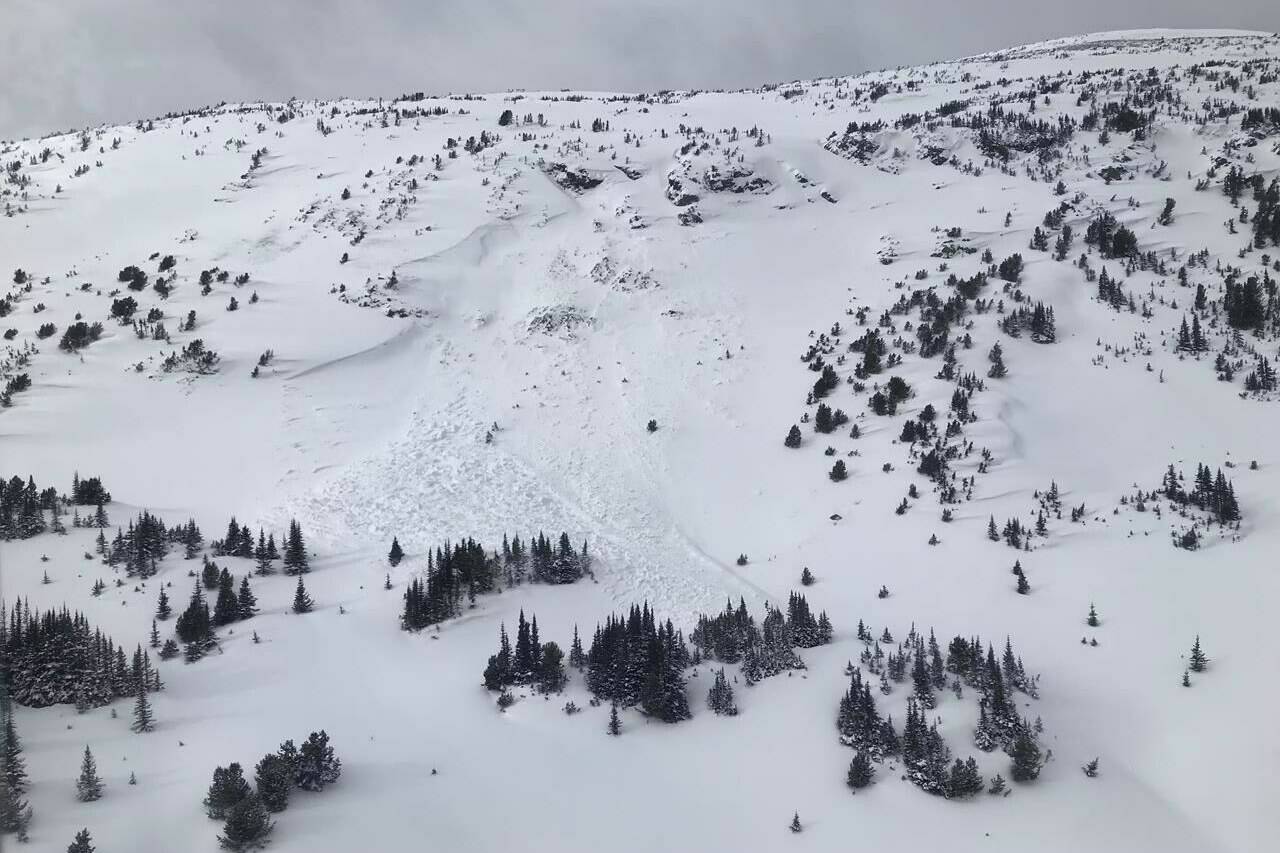 A photo posted by Avalanche Canada shows Potato Peak, 40 kilometres south of Tatla Lake in central south British Columbia, where two skiers died in an avalanche on Saturday, Feb 11, 2023. THE CANADIAN PRESS/HO-Avalanche Canada