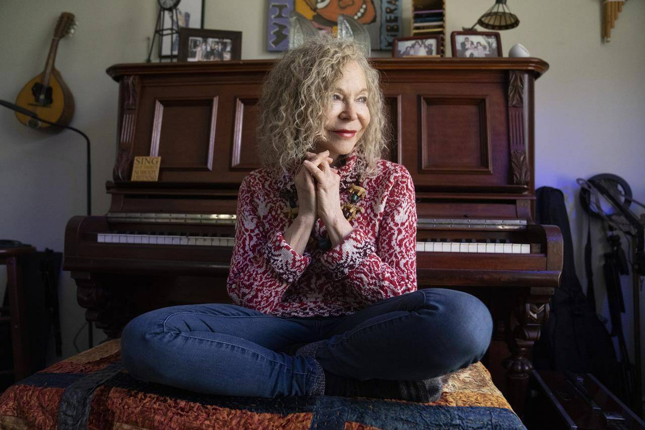 Juno nominee Lenka Lichtenberg at her home in Toronto, Monday, Feb. 21, 2023. A series of poems, written in concentration camp, about romantic love and relationships, hopeful dreams of faraway places, and betrayal is brought to life in album form, sung in Czech by the author’s granddaughter. THE CANADIAN PRESS/Frank Gunn