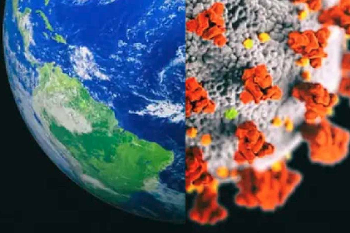 The art exhibit ‘COVID versus Climate Change,’ in which seven artists explore both topics, will take place at the Gabriola Arts and Heritage Centre from March 17-19. (Submitted image)