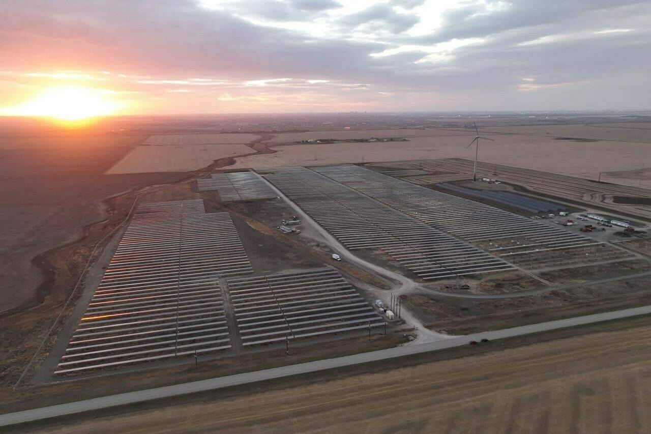 The 10 MW Awasis solar project which opened in November is seen on the Cowessess First Nation in an undated handout photo. THE CANADIAN PRESS/HO-Cowessess First Nation