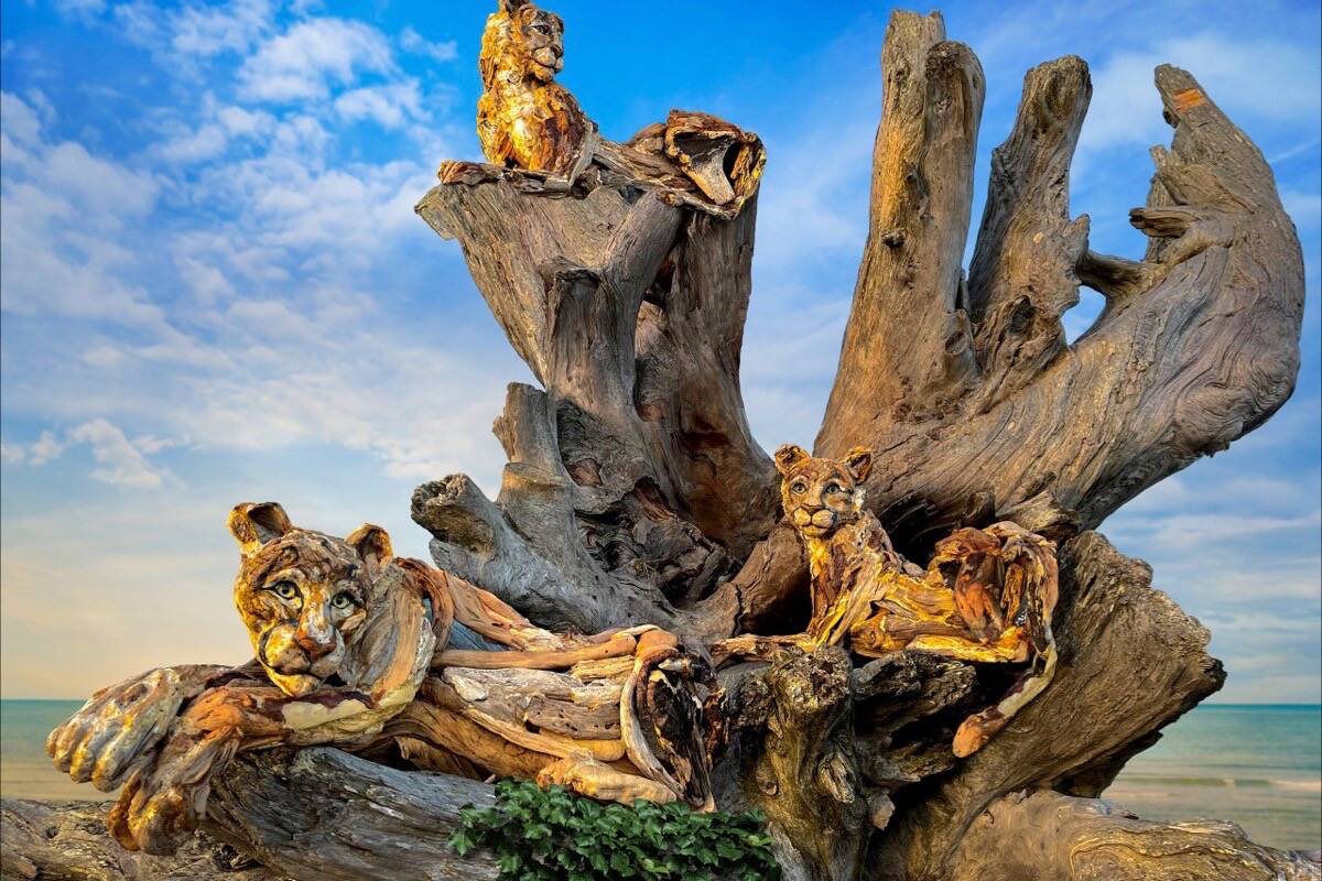 The free Wild BC exhibit features 30 life-sized wildlife sculptures at Gage Gallery and around Bastion Square in Victoria from March 28 to April 16. (Courtesy Tanya Bub)