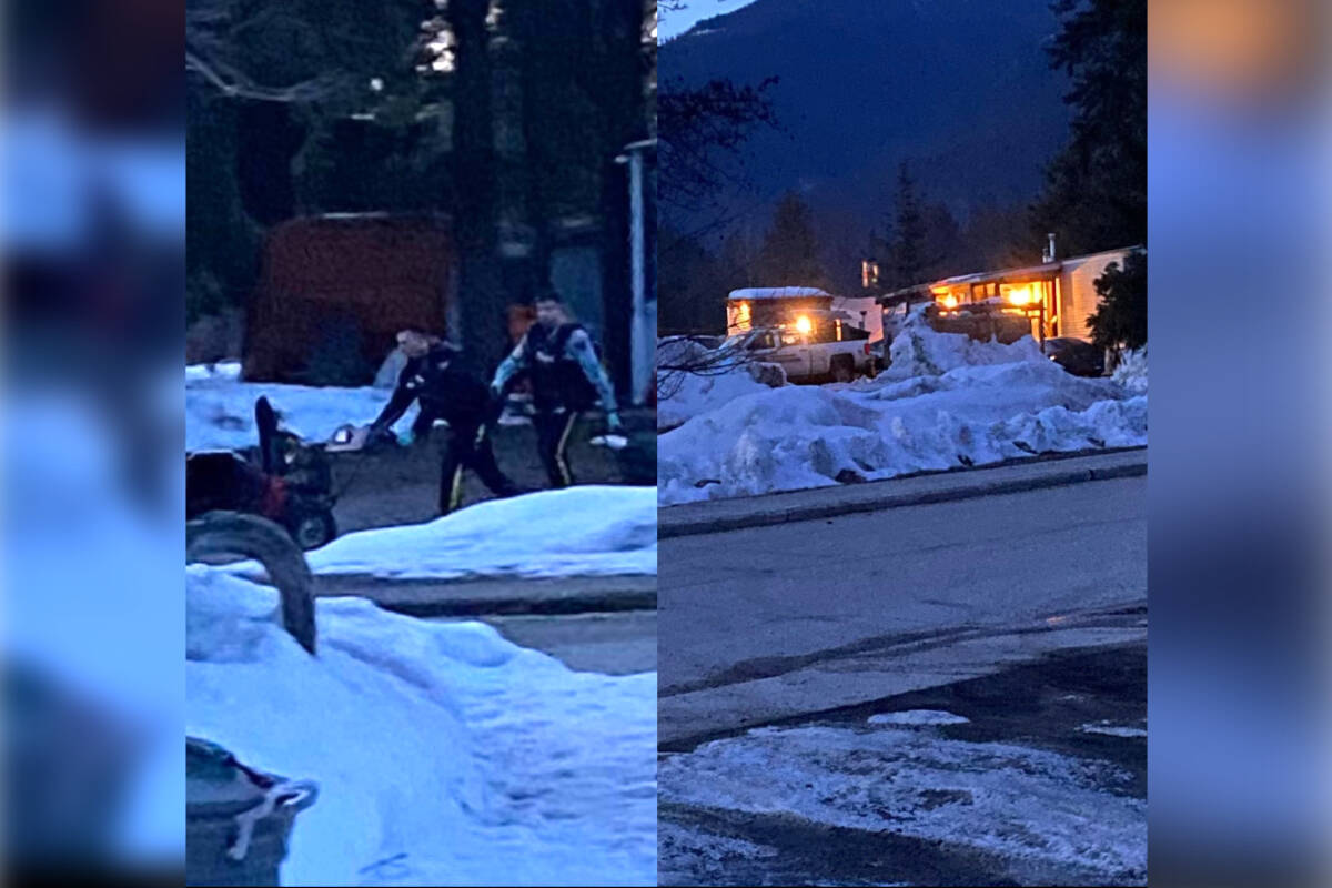 Nakusp RCMP responding to a break-and-enter on March. 16. (Contributed)