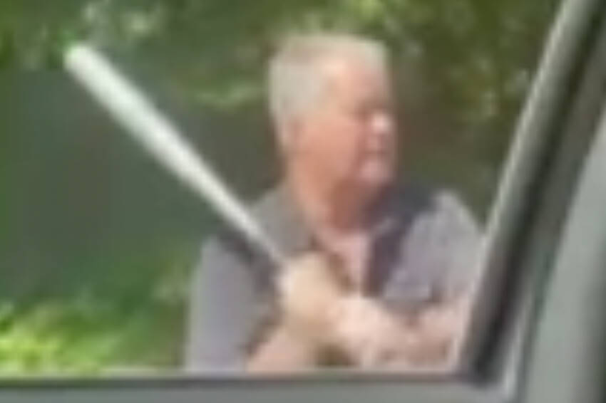 Police responded to a call June 10, where a man is alleged to have damaged the window of a truck he thought was stolen from his property, according to Nanaimo RCMP. (Image submitted)