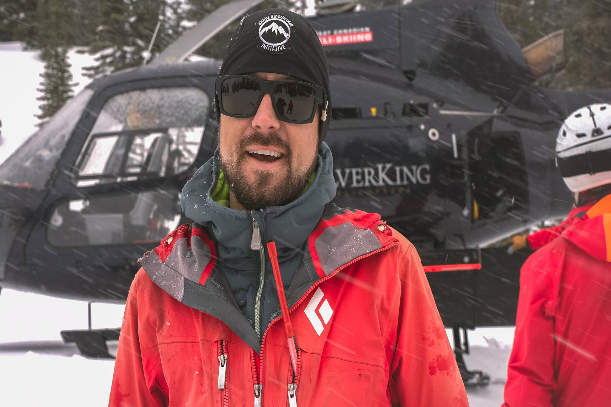 Tyson Rettle, founder of Braille Mountain Initiative. (Great Canadian Heli-Skiing)