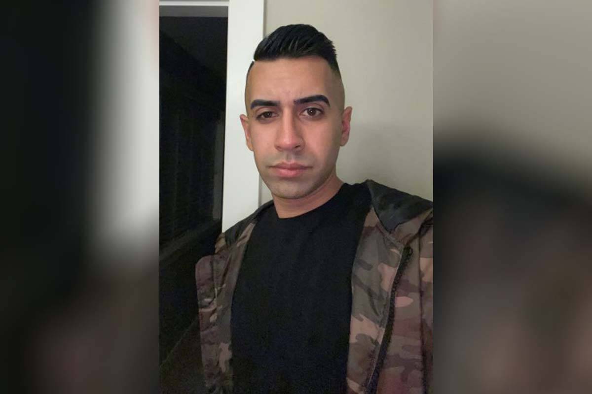 Manveer Singh Dhesi, 28, is wanted B.C.-wide on charges of assault, uttering threats and mischief. He lives in Surrey, but is known to hang out in Burnaby. (Photo courtesy of Burnaby RCMP)