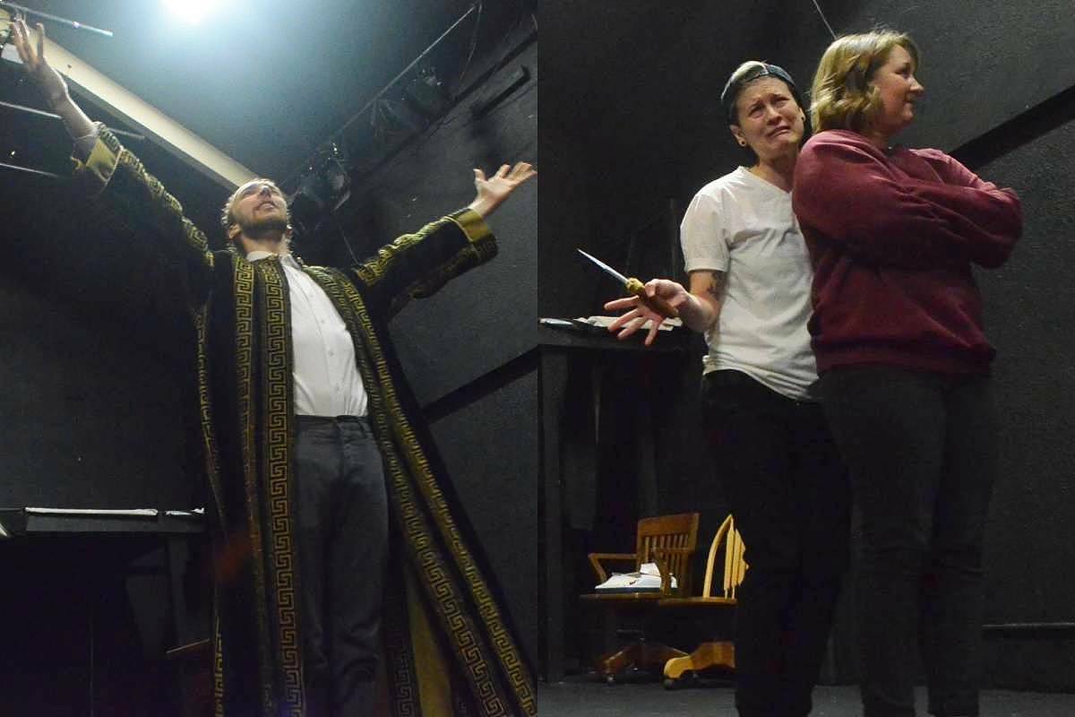 Jordan Holloway, Lauren Semple and Haley Turnbull will take to the stage for the revitalized iteration of ‘The Cult of Brother 12,’ showing at the Malaspina Theatre from March 30 until April 2. (Mandy Moraes/News Bulletin)