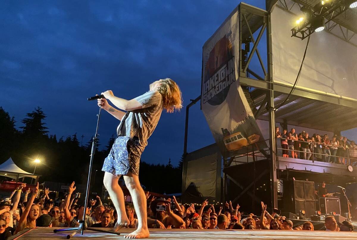Brett Emmons, the Glorious Sons lead singer, performs at Laketown Shakedown on July 2, 2022. (Black Press Media file photo)
