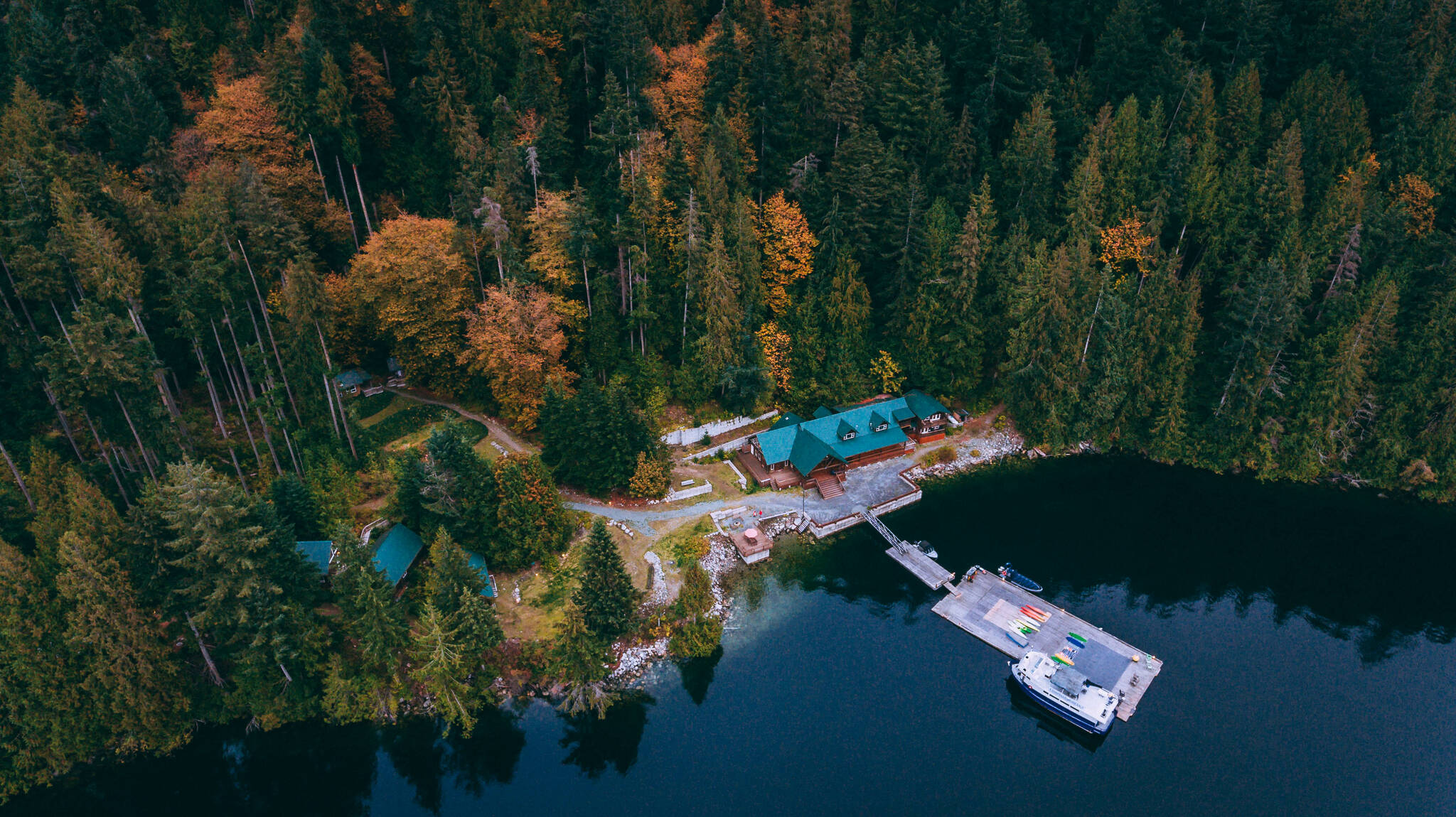 Klahoose Wilderness Resort is located in Homfray Channel. Photo courtesy Klahoose Wilderness Resort