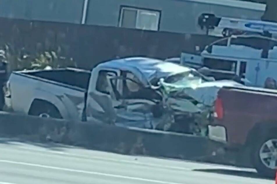 A fatal accident (pictured) that occurred at the intersection of Hutchinson Road and the Trans-Canada Highway last summer led to a petition that is credited for prompting a decision by the Ministry of Transportation and Infrastructure to install protected left-turn signals on three dangerous intersections on the TCH. (Citizen file photo)