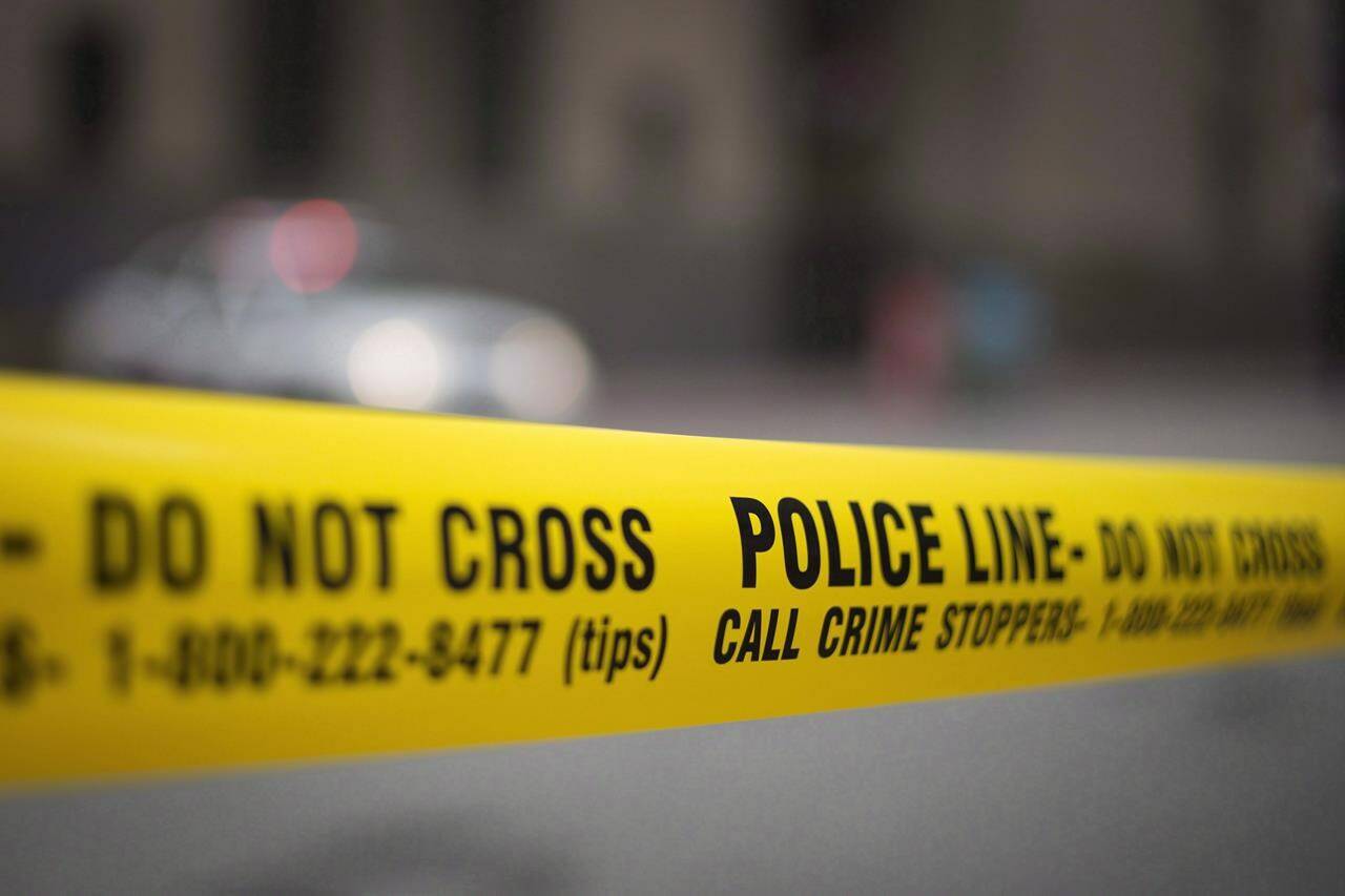 Police tape is shown in Toronto, Tuesday, May 2, 2017. A new poll suggests most Canadians feel they’re less safe now than they were before the COVID-19 pandemic, and most think the provincial and federal governments are doing a poor job of addressing crime and public safety. THE CANADIAN PRESS/Graeme Roy