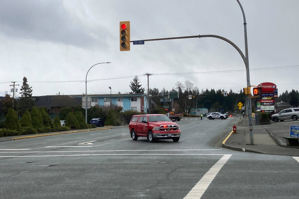 Redford Street in Port Alberni is currently blocked due to a police incident. (TERESA BIRD / Alberni Valley News)