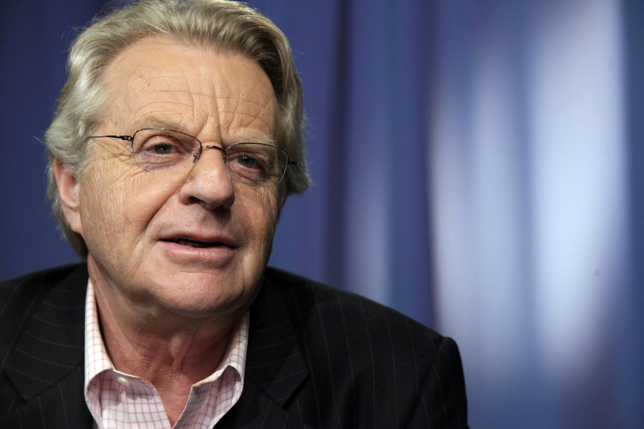 FILE - This April 15, 2010 file photo shows talk show host Jerry Springer in New York. The former Cincinnati mayor has decided to stay out of the 2018 Ohio governor‚Äôs race. Springer announced his decision in his weekly podcast Wednesday, Nov. 29, 2017 in northern Kentucky. (AP Photo/Richard Drew, File)