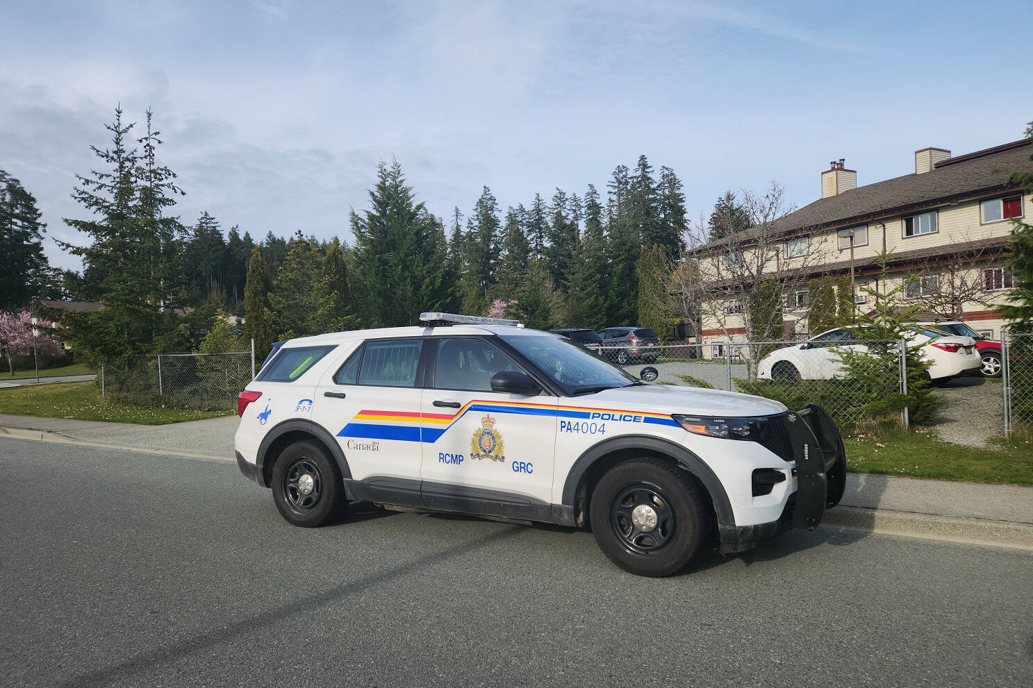 RCMP responded to a report of a stabbing in the 3600 block of Roger Street on Tuesday, April 25. (SUBMITTED PHOTO)