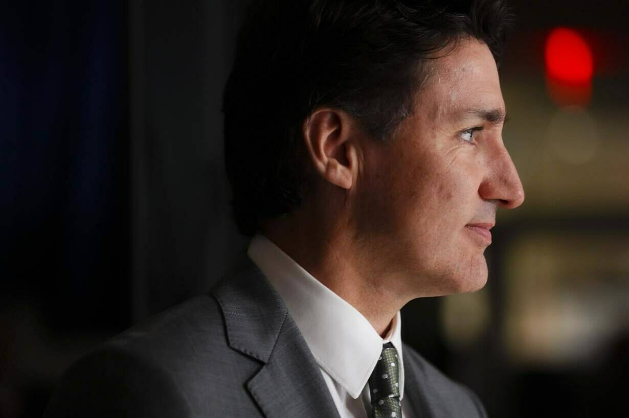 Prime Minister Justin Trudeau makes his way to a meeting at the United Nations in New York on Thursday, April 27, 2023. THE CANADIAN PRESS/Sean Kilpatrick