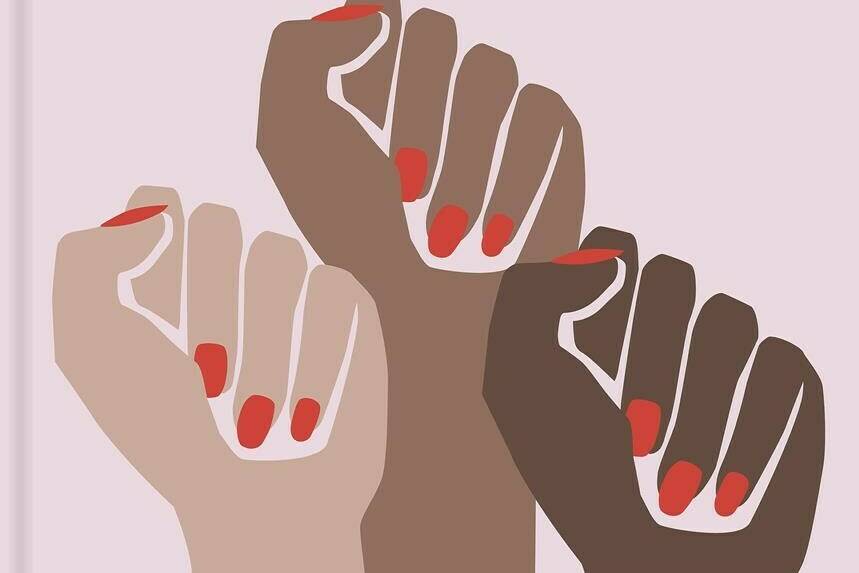 This image provided by Chronicle Books shows the cover of “The Art of Feminism,” a collection of art, illustration, photography and graphic design that spans the feminist aesthetic over two centuries. Books come in a range as gifts for Mother’s Day. (Chronicle Books via AP)