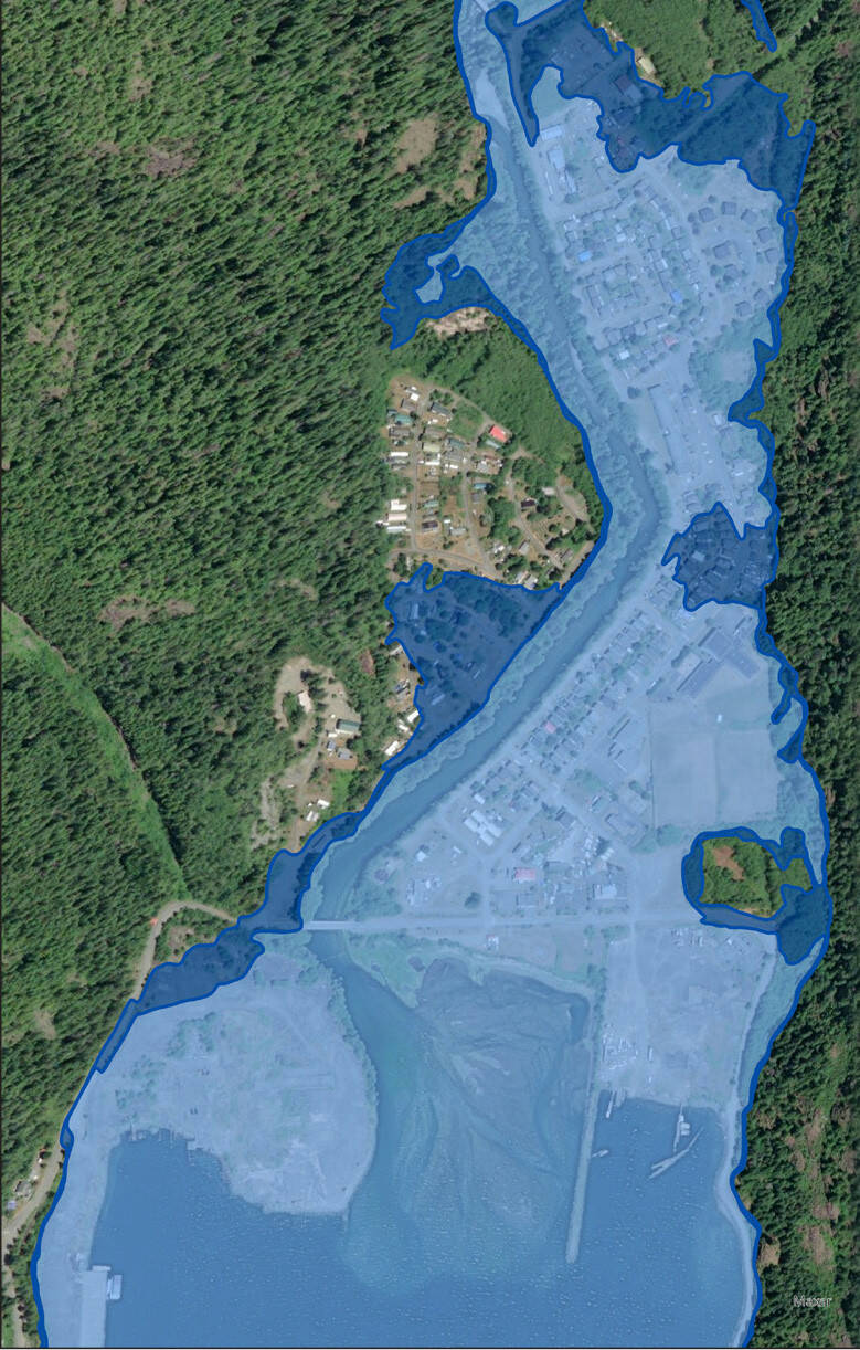 An inundation extent map for a Cascadia Tsunami in Tahsis, B.C. Photo courtesy Ocean Networks Canada