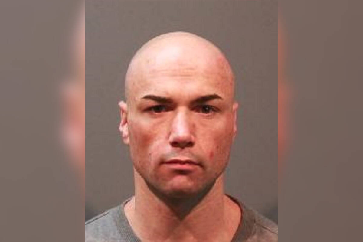 The West Shore RCMP is seeking help from the public in locating wanted man Curtis Gilfillan, 42. He is wanted for a number of property and weapon crimes. (Courtesy of West Shore RCMP)